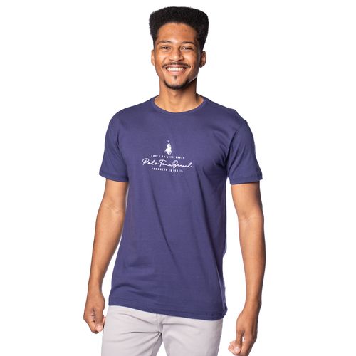 Camiseta Masculina Polo Team com Estampa Marinho