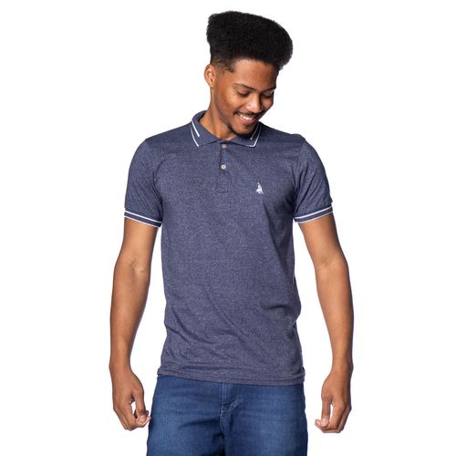 Camisa Polo Masculina Polo Team Malha Mesclada Marinho
