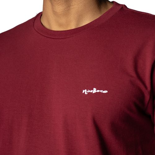 Camiseta Masculina Nicoboco Básica Stretch Vinho