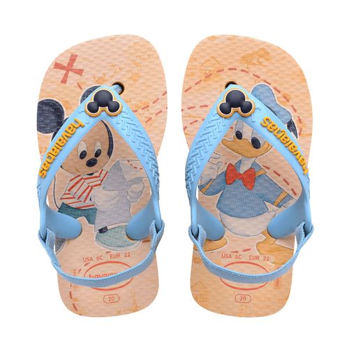 Chinelo Infantil Havaianas Baby Disney Classics Amarelo/azul