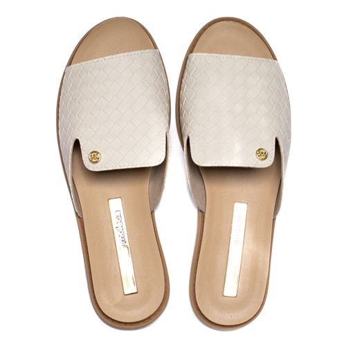 Rasteira Feminina Moleca Tressê Off White