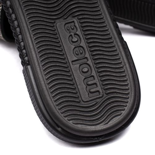 Rasteira Feminina Moleca Tira de Strass Preto