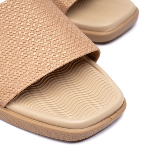 Rasteira Feminina Moleca Tramado Glam Nude