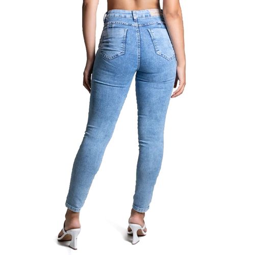 Calça Jeans Feminina Sawary Skinny Levanta Bumbum Estonada Azul