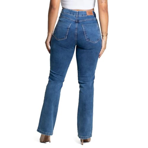 Calça Jeans Feminina Sawary Reta Azul