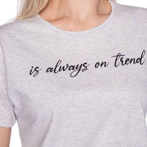 Blusa Cropped Feminina Rechsul Trend Cinza