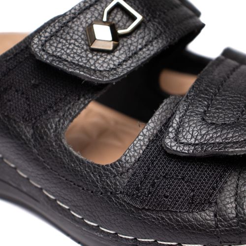 Tamanco Feminino Pegada Comfy Tiras Aderentes Preto