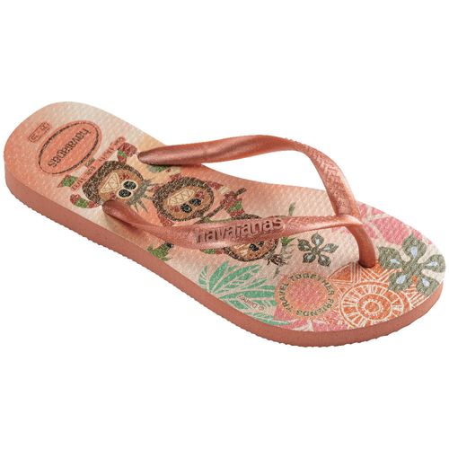 Chinelo Infantil Havaianas Slim Princess Moana Rosa
