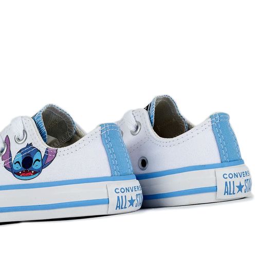 Tênis Infantil Converse Chuck Taylor All Star Stitch Branco/azul