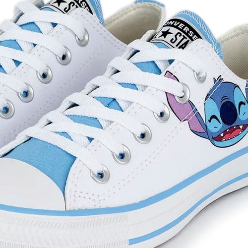 Tênis Juvenil Converse Chuck Taylor All Star Stitch Branco/azul