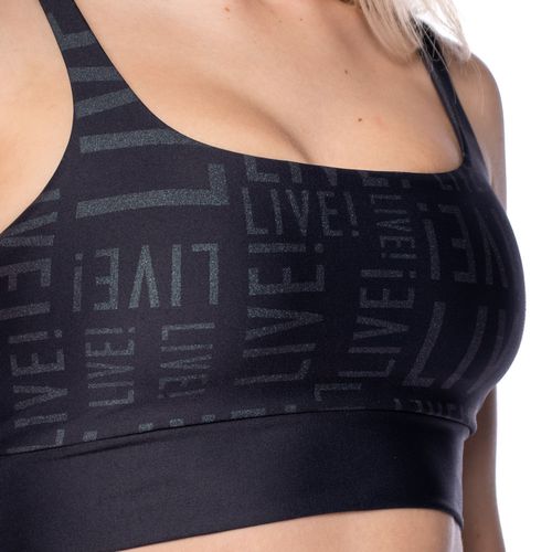 Top Feminino Live Sense Pro Matte Black Preto