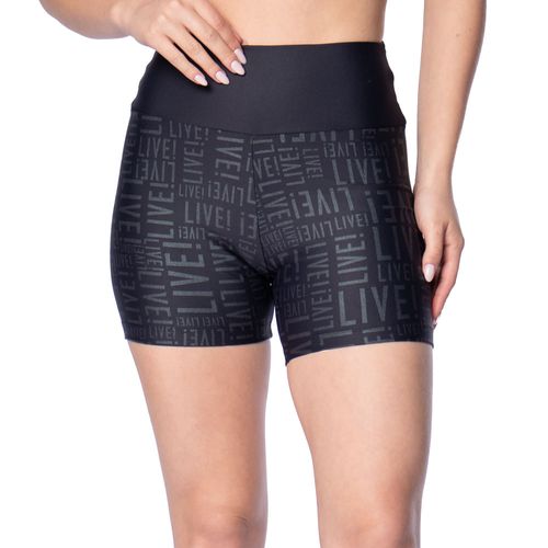 Short Feminino Live Sense Pro Matte Black Preto