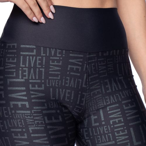 Short Feminino Live Sense Pro Matte Black Preto