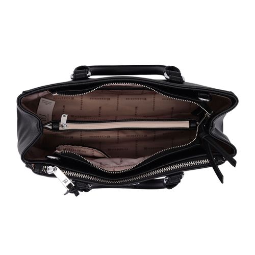 Bolsa Feminina WJ Tiracolo Grande com Aplicação de Metais Preto