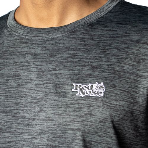 Camiseta Masculina Red Nose Esportiva Mesclada Cinza Escuro