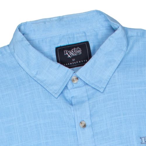 Camisa Masculina Red Nose Plus Size Manga Curta Algodão Azul