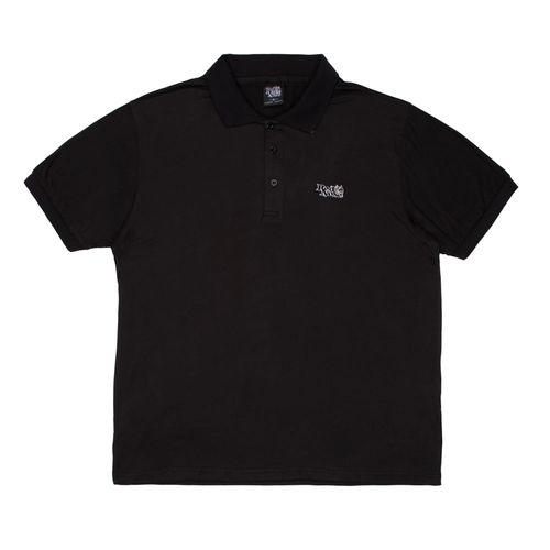 Camisa Polo Masculina Red Nose Plus Size em Malha Preta