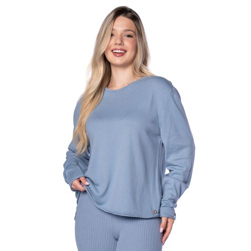 Blusa Feminina Biamar Tricot Mullet Azul Claro