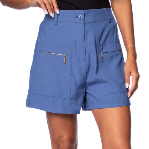 Short Feminino The Style Box com Bolsos Frontais Azul