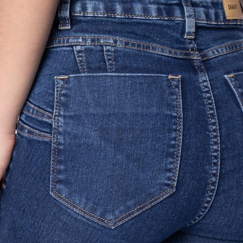 Calça Jeans Feminina Sawary Skinny Levanta Bumbum Azul