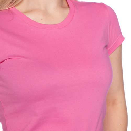 Blusa Feminina Fore Básica Manga Curta Slim Rosa