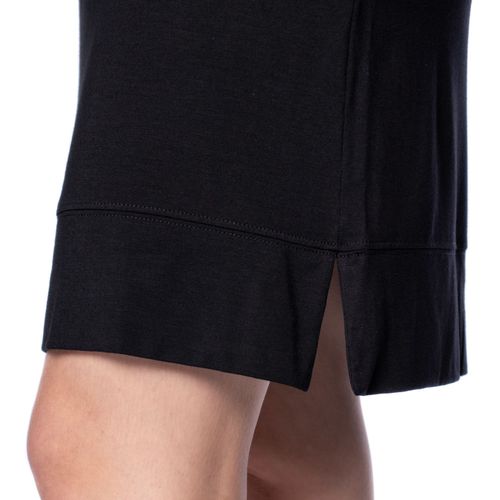 Vestido Feminino Olho Fatal com Cordão na Cintura Preto