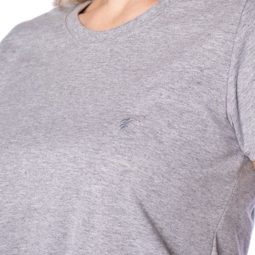 Blusa Feminina Desayner Básica Manga Curta Cinza