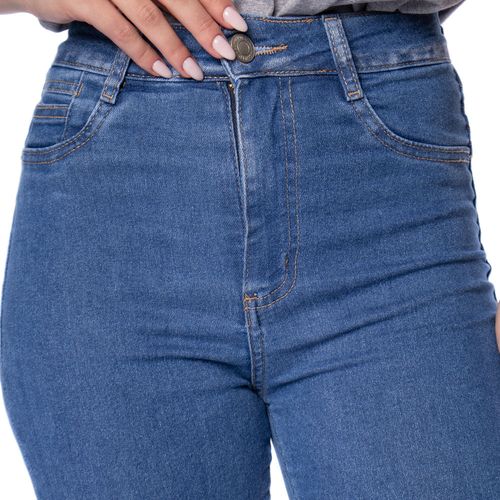 Calça Jeans Feminina Sawary Skinny Push Up Azul