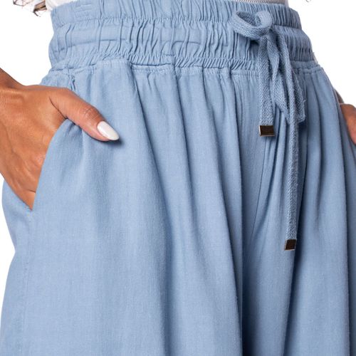 Calça Pantalona Feminina Biamar Azul Claro