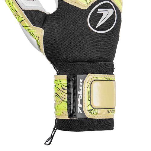 Luva de Goleiro Poker Profissional Infinity Preto/amarelo