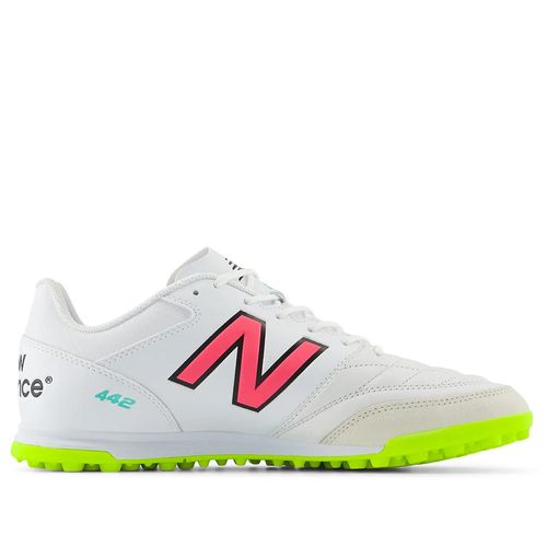 Chuteira Society New Balance 442 V2 Team IN Branco/rosa