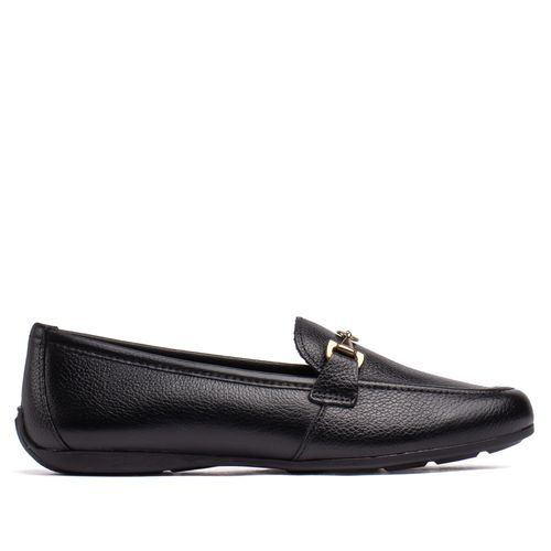 Sapato Mocassim Feminino Pegada em Couro Preto