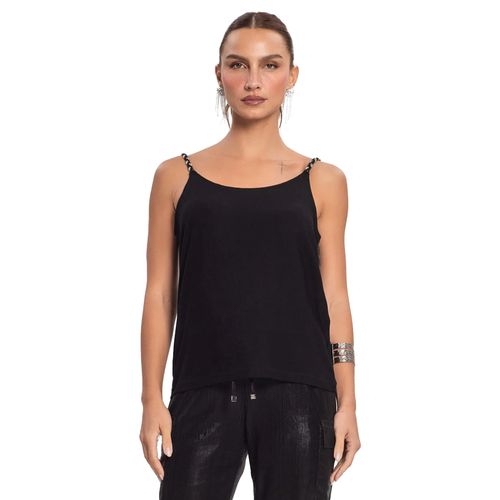 Regata Feminina Rovitex Endless Alças com Strass Preto