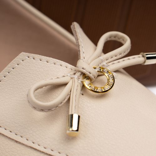 Sapato Feminino Modare Loafer com Laço Creme
