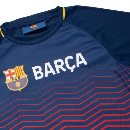 Camiseta Juvenil Balboa Barcelona Estampada Marinho/Vermelho