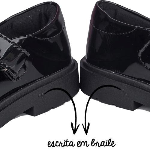 Sapato Infantil Pampili Boneca Tifany Verniz Preto