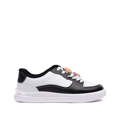 Tênis Infantil Molekinha com Charms Preto/branco