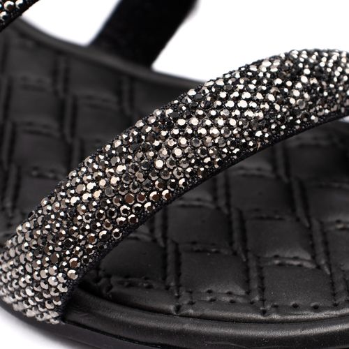 Rasteira Feminina Mississipi com Brilhos Preto