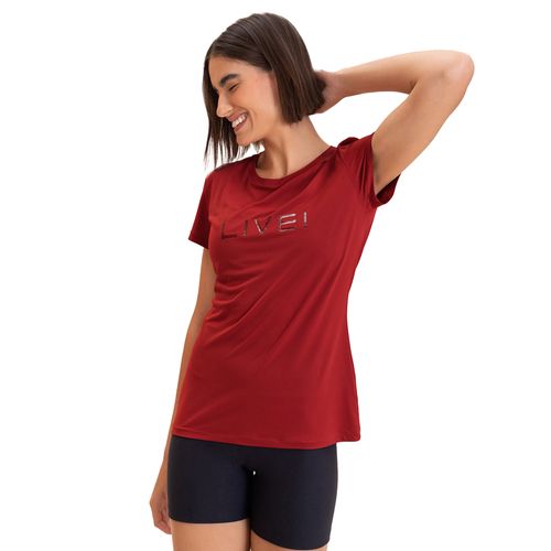 Camiseta Feminina Live Icon Comfort Heat Vermelho