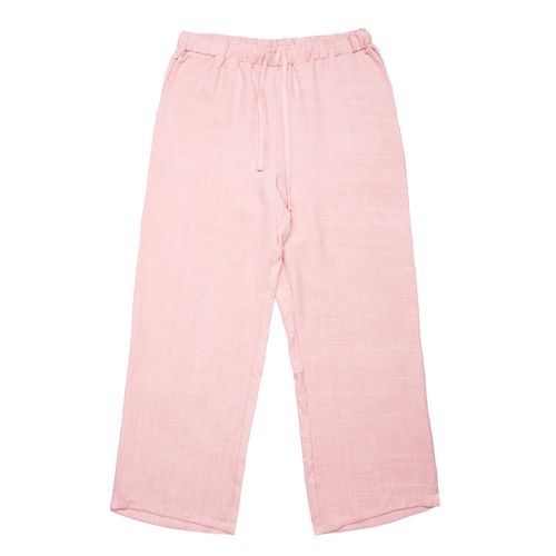 Calça Feminina Facinelli Plus Size Reta Com Elástico e Cordão Rosa Claro