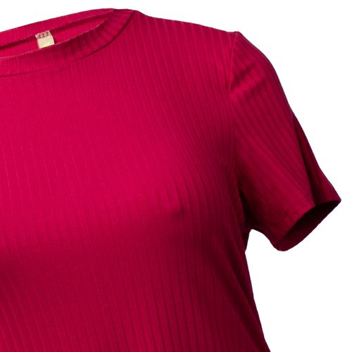 Blusa Feminina Cativa Plus Size Canelada Rosa Escuro