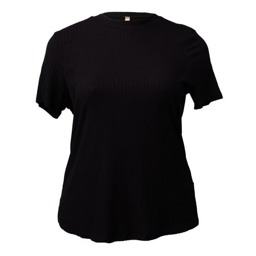 Blusa Feminina Cativa Plus Size Canelada Preta