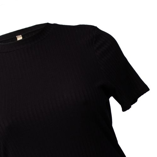 Blusa Feminina Cativa Plus Size Canelada Preta