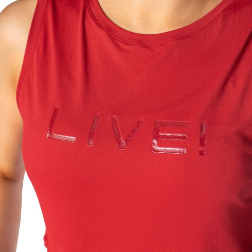 Regata Cropped Feminina Live Comfort Heat Vermelho