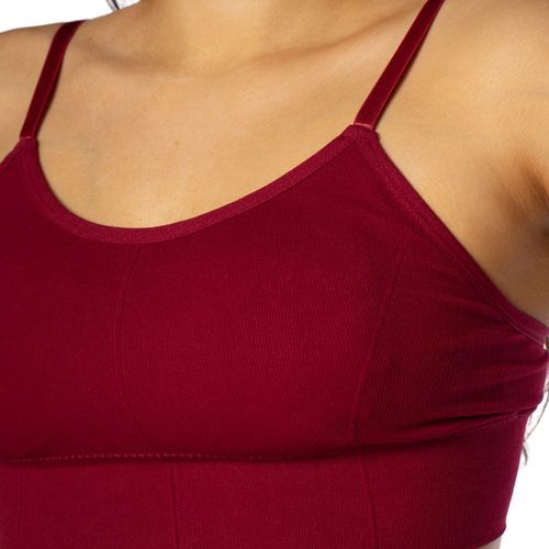 Top Feminino Sea Surf Tiras Finas Bordô