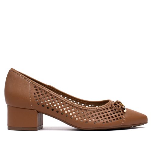 Sapato Feminino Modare com Detalhe Vazado Caramelo