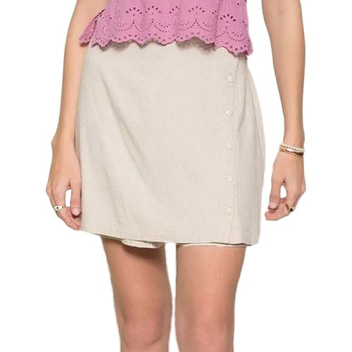 Short Saia Feminino Biamar com Botões Branco