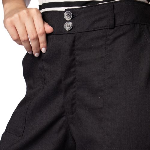 Calça Feminina Averzzy Reta Viscose e Linho Preto