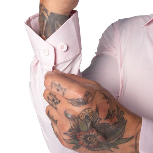 Camisa Masculina Sea Surf Manga Longa Rosa Claro