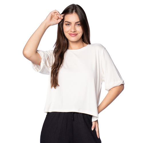 Blusa Feminina Biamar Tricot Pied de Poule Preto/branco